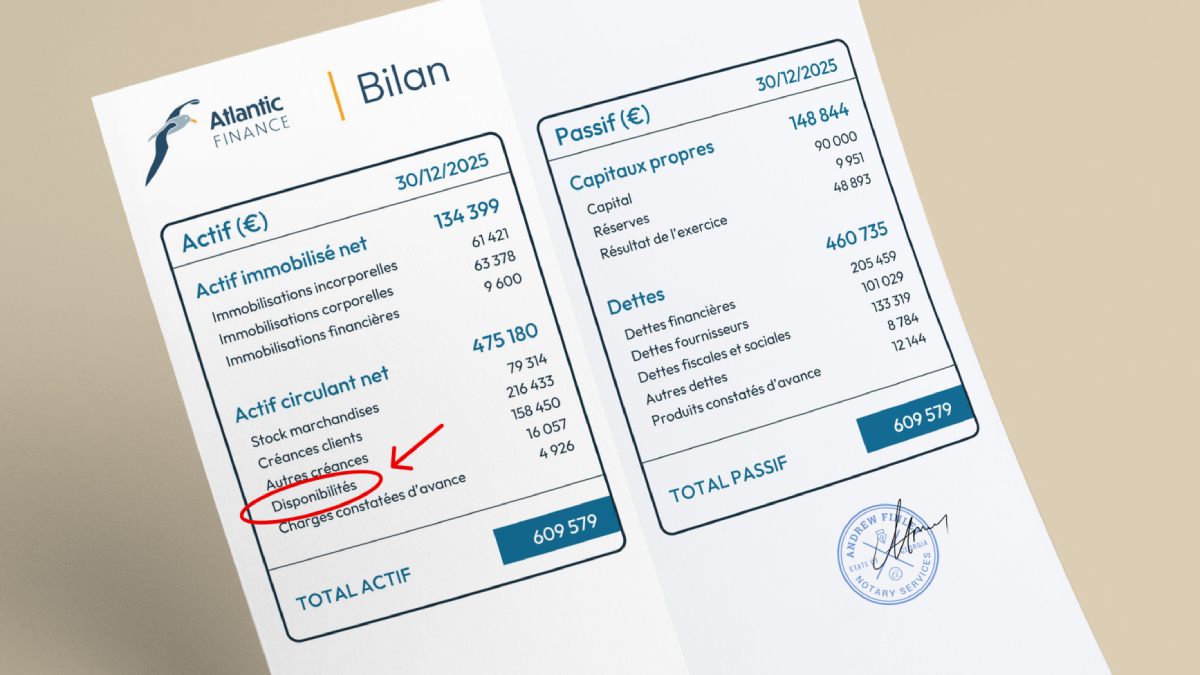 montant tresorerie comptable